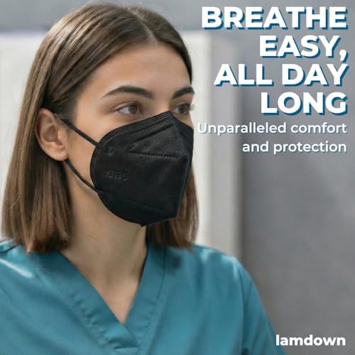 (600-Pack) KN95 Face Masks, Individually Wrapped, Premium Disposable Dust Mask, Black - Image 7