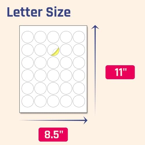 1.5 inch Round Labels Printable Circle Stickers - 8.5" x 11", 200 Sheets - Image 2
