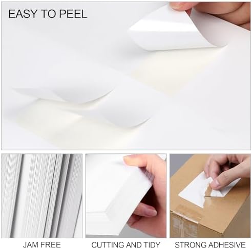 [500 Sheets 5000 Pcs] 10-UP 2''x4'' Shipping Labels for Laser & Inkjet Printers, 2" x 4" Mailing Stickers, 10 Pcs Per Page Shipping Labels,8.5"×11" White 500 Sheets for Printer - Image 3