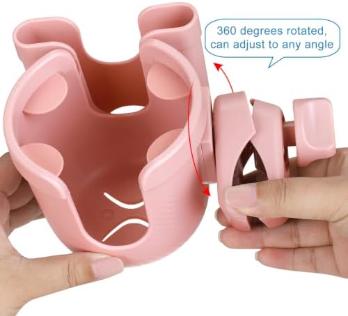 Accmor Stroller Cup Holder with Phone Holder, Bike Cup Holder, Walker Scooter Wheelchair Cup Holder Attachment, Universal Cup Holder for Uppababy Graco Strollers - Image 6