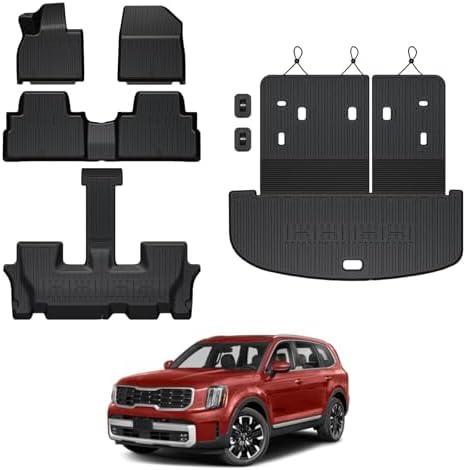 Floor Mats for 2020-2025 Kia Telluride 7/8-Seat Accessories by GALVAGNITE