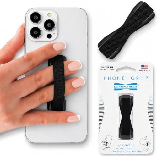 LOVEHANDLE Original Universal Phone Grip - Solid Black by LOVEHANDLE