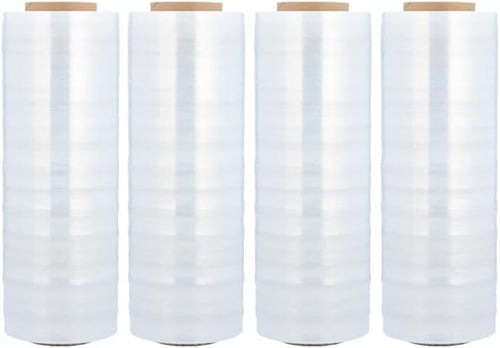 12" x 1500' x 80 Gauge Cast Hand Stretch Wrap Plastic Shrink Film 3” Core by PackagingSuppliesbymail