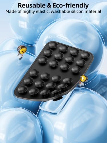 TopMade Double Sided Suction Phone Case Adhesive Mount 2 Pack, Black - Image 3