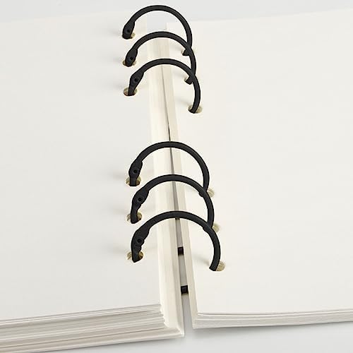 Binder Rings 50pc, Book Rings 1 Inch, Flash Card Rings Small Index Card Ring Loose Leaf Binder Rings Black Ring Clips Metal Rings for Index Cards Rings for Paper - Image 5