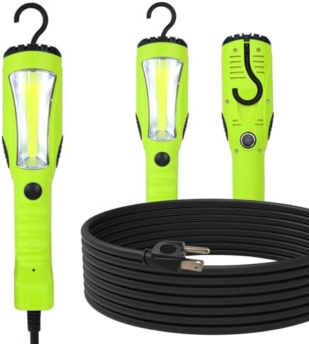 EP 25 Ft LED Work Light, 1200 Lumen COB LED Trouble Light, Green by ENERGYPRO
