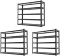 5-Tier Heavy Duty Garage Shelving, 5,000 lbs Capacity Adjustable Metal Storage Shelving Unit for Garage, Basement, Warehouse & Workshop, 62" W x 24" D x 84" H by LIJIUHOME