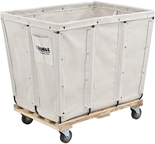 Global Industrial 16 Bushel, Canvas Basket Bulk Truck, Unassembled, Rolling - Image 6
