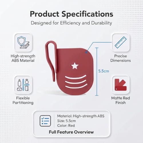 4 PCS Car Door Side Storage Partition, Divider Baffle Car Side Organizer, Car Door Compartment Storage Partition, Universal for Cars SUVs (Red) - Image 2