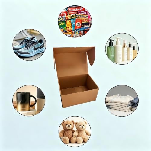 15 Pack 13x10x6 inches Brown Corrugated Shipping Boxes for Small Business - Image 3