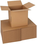 CRUGLA 10x10x10 Shipping Boxes 15 Pack, Brown Corrugated Cardboard Boxes with Side-Lock and Pre-Applied Double-Sided Tape, Easy Assemble Packing Mailer Boxes for Small Business Shipping by CRUGLA