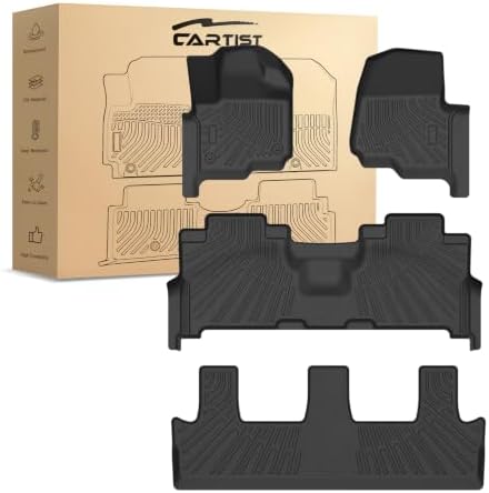 Floor Mats for Ford Expedition MAX 2018-2024 (8 Seats/2nd Row Bench Seat) by cartist