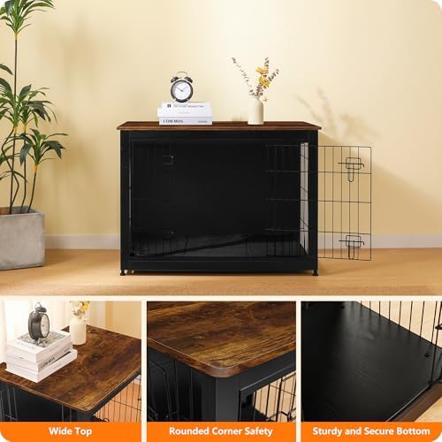 DWANTON 38.5" XL Dog Crate Furniture with Cushion, Large Dog Kennel Indoor - Image 6
