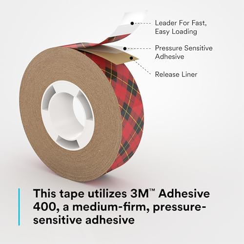 3M Scotch ATG Adhesive Transfer Tape 924, Clear Tape, 1/2 in x 36 yd, 2 mil - Image 4