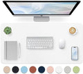 Bloss White Desk Mat, Mouse Pad, Waterproof Leather Desk Pad, Desk Matt for Desktop, Non-Slip Ccomputer Desk Protecor Mat for Office/Home/Decor(27.6 x 13.8 Inches) by Bloss