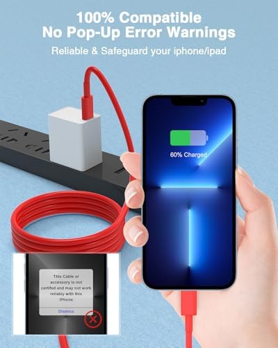 Susnwere USB C to Lightning Cable (2pack 6ft), Apple MFi Certified iPhone Fast Charger 2m, Power Delivery Original Type C Charging Cord for Apple iPhone 13/12/11 Pro/11/XS MAX/XR/8/7/6s Plus,iPad - Image 3