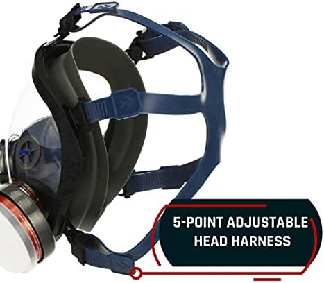 Parcil Distribution Full Face Respirator Mask - Air Purifying, Organic Vapor & Particulate - Industrial Use - CE Tested - Image 3