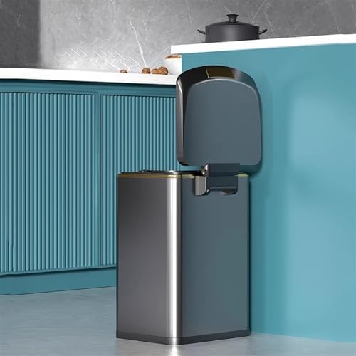 Modern 9L Stainless Steel Garbage Can with Soft Close Lid and Step Pedal Elegant Matt White Finish for Kitchen Bathroom Living Room and Office - Image 6