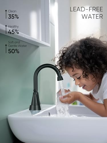 Cobbe Matte Black Bathroom Faucets, Centerset Bathroom Sink Faucet, 2 Pack - Image 3