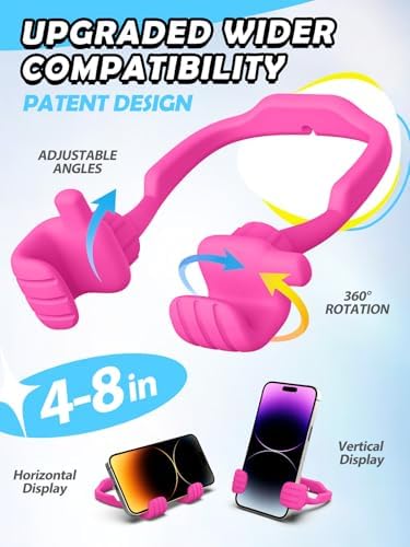Christmas Stocking Stuffers for Teen Girls Women Cell Phone Holder Hot Pink - Image 2