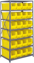 Quantum Storage Systems Wire Shelving Unit W/24 Yellow Bins by QuantumStorageSystems