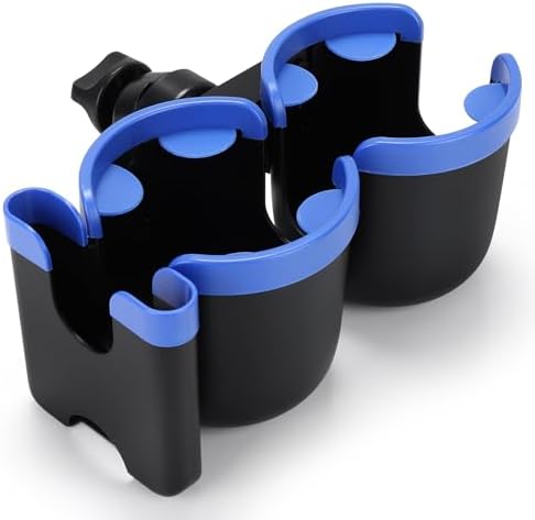 Accmor Stroller Cup Holder with Phone Holder, Bike Cup Holder, Walker Scooter Wheelchair Cup Holder Attachment, Universal Cup Holder for Uppababy Graco Strollers by Accmor