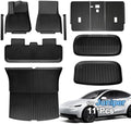 SUPER LINER Tesla Model Y Floor Mats 2025 2026 11-Piece Set TPE Material by SUPERLINER