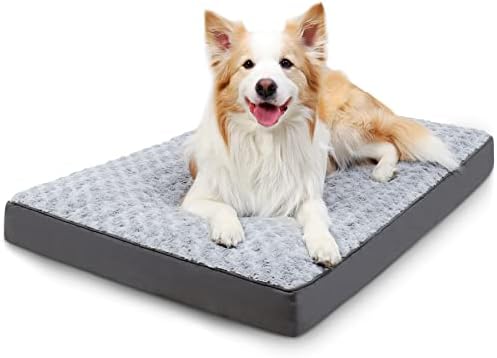 KSIIA Washable Dog Crate Bed Waterproof for Large Dogs,41x27 in,Light Gray by KSIIAPetProducts
