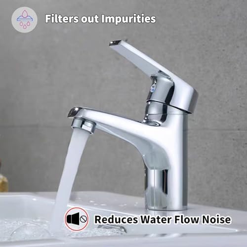 Bathroom Sink Aerator,2.2 GPM Faucet Aerator, Made of Solid Brass and Stainless Steel,15/16 Inch Male Thread Faucet Replacement with Gasket,For Kitchen and Bathroom,6PCS(Silvery) - Image 4