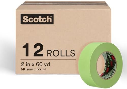 3M High Performance Green Masking Tape 401+, 48 mm x 55 m, 6.7 mil by 3MIndustrial