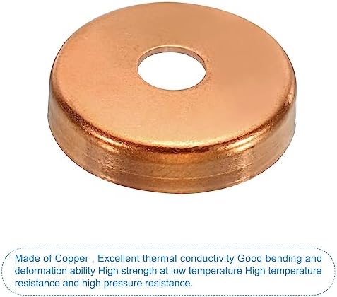 PATIKIL 7/8" Copper End Cap with 1/4" Hole, 10 Pcs Pipe Fitting Sweat Plug Connection for Water Pipe Plumbing, HVAC, Refrigeration System - Image 4