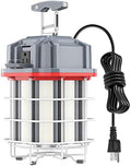 100W LED Temporary Work Light 15000LM 360° Lighting ETL Listed 10' Cable with 120V Plug Portable Hanging Construction Work Lights with ON/Off Switch for Job Site Warehouse Garage Shop Area Lighting by Unknown