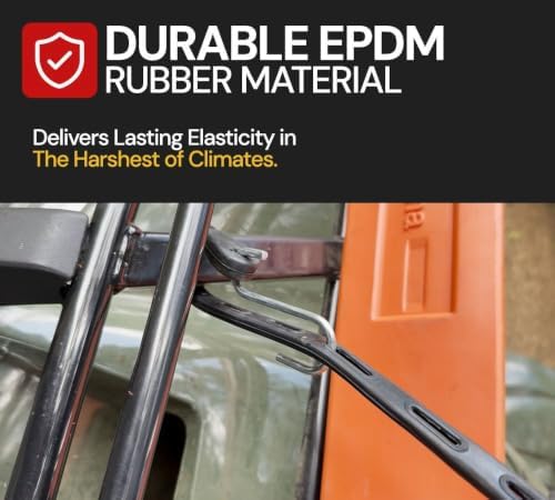 Mytee Products (100 Pcs) 30" EPDM Adjustable Tarp Bungee Straps w/S Hook -Water & UV Resistant - Tarp Straps Ideal for Secruing Tarps, Cargo, Motorcycle - Image 2