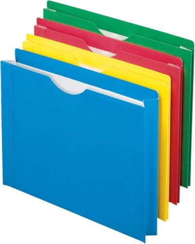Pendaflex Color Reinforced File Jacket, 2-Inch Expanding Jacket, Letter Size, Assorted Colors, (12003EE) (Pack of 80) by TOPSProducts