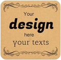 Custom Stickers Personalized Square Kraft Paper Sticker Customizable Floral Wreath Labels, Stickers for Mason Jars, Wedding Favors, Gift Tags, Party Packaging (Style 7) by Jamipasp