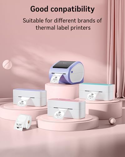 Phomemo 2” Circle Thermal Label, Self-Adhesive Round Sticker Labels, Circular Direct Thermal Printer Labels Compatible with Phomemo Shipping Label Printer, 500 pcs of Labels/Roll, Transparent - Image 3