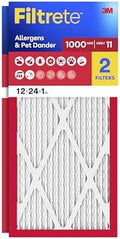 Filtrete 12x24x1 Air Filter, MERV 11, MPR 1000, 2 HVAC Filters by Filtrete