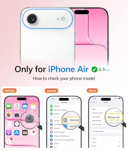 FNTCASE for iPhone Air Case, Fit for Magsafe, with Glass Screen Protector - Image 2