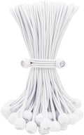 ABINLIN Ball Bungee Cords 10 Inch, 50 Pcs Bungee Cords with Balls, White by ABINLIN