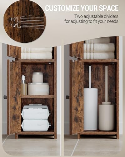Hzuaneri Bathroom Storage Cabinet, Small Corner Floor Cabinet with 2 Doors - Image 7