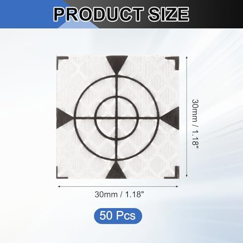 PATIKIL Survey Reflector Target Self-Adhesive Reflective Sheet Surveying Target Mark Tape, Suit for Ship Inspection - Image 2