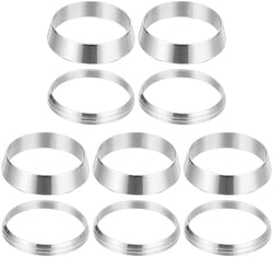 PATIKIL 1" Tube OD 304 Stainless Steel Compression Tube Fitting Sleeve, 5 Pack Double Ferrule Ring Tubing Fitting Assortment Kit, Silver by PATIKIL