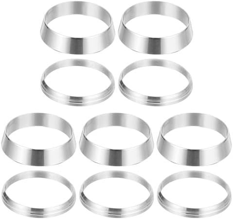PATIKIL 1" Tube OD 304 Stainless Steel Compression Tube Fitting Sleeve, 5 Pack Double Ferrule Ring Tubing Fitting Assortment Kit, Silver by PATIKIL
