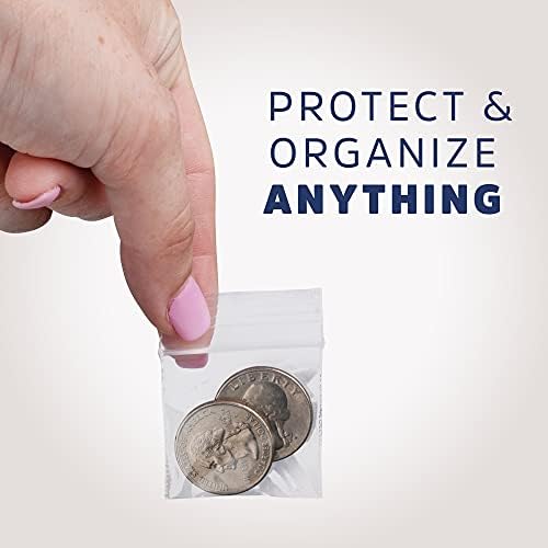 1.5" x 1.5" Tiny Zip Bags, 1000 Pack, 2 Mil, Reclosable Jewelry Bags, GPI - Image 5