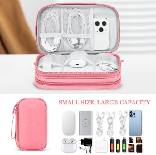 FYY Electronic Organizer, Travel Tech Pouch Bag, Medium, Pink - Image 6