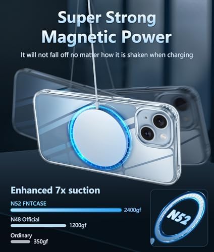 FNTCASE for iPhone 15 Plus Case Clear Magnetic Compatible with Magsafe - Image 5