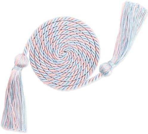 Honor Cords Pink Sky Blue Graduation Cords Honors Cord for Graduation Ropes Grad Accessories 67" Long Braided Cord for Party Decorations Bachelor Gown by FFNMU