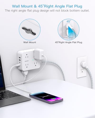 HANYCONY Extension Cord 25 Ft, Power Strip Surge Protector, Long Cord - Image 7