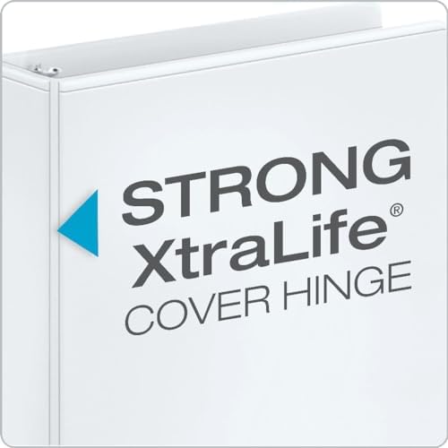 Cardinal Performer 3-Ring Binders, 3", Non-Locking Slant-D Rings, 725-Sheet Capacity, ClearVue Presentation, Non-Stick, PVC-Free, White, 4-Pack (27600) - Image 3