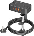 Desk Clamp Power Strip with 4Outlets & 4USB, 6FT Extension Cord for Home by HOPOW